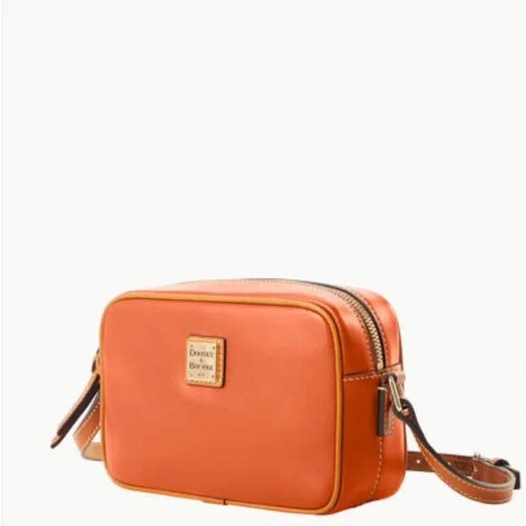Dooney & Bourke Wexford Leather Camera Crossbody Coral - Picture 12 of 14